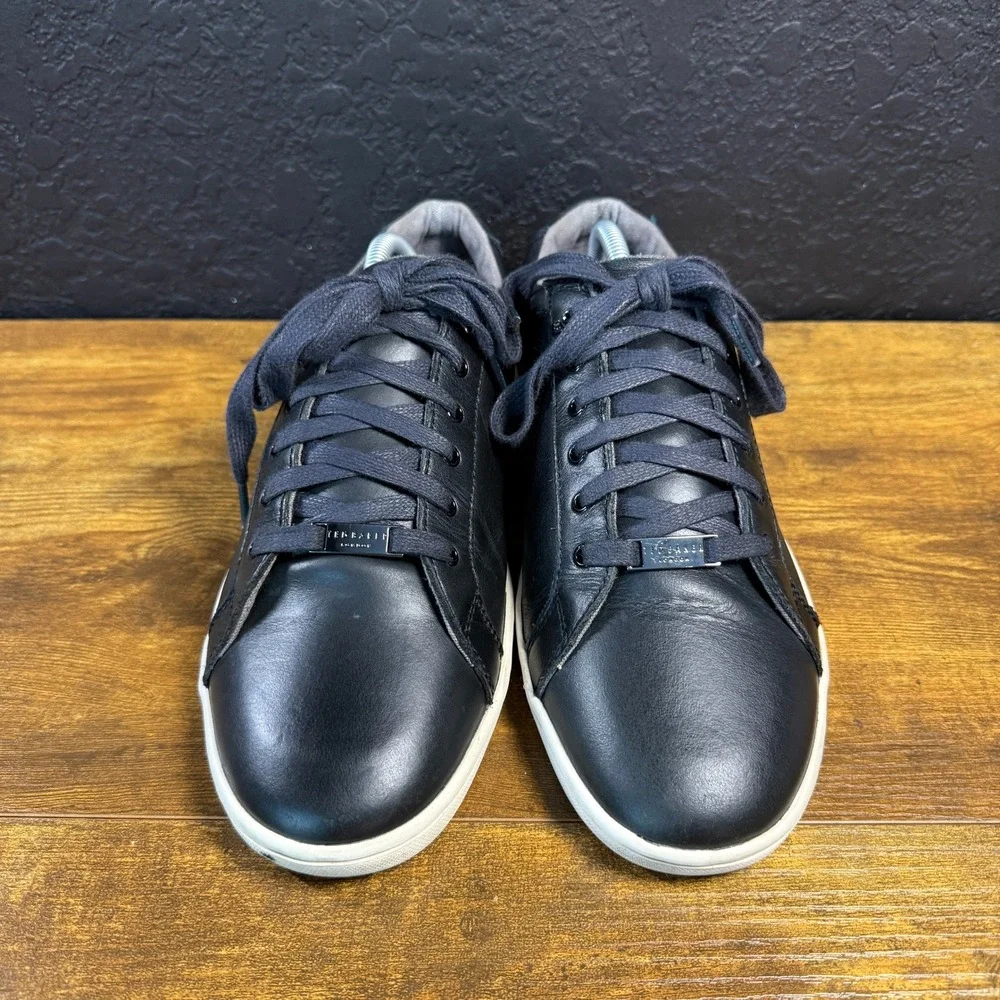 Ted Baker London Theiyo Black Leather Fashion Sneaker Mens 9.5‎